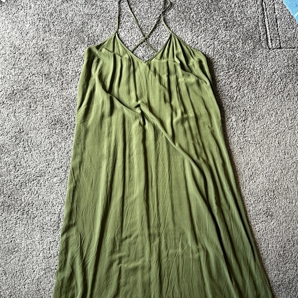 Old Navy Olive Lightweight Maxi Dress